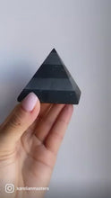 Load and play video in Gallery viewer, Shungite Pyramid 1.97 inch (Unpolished) Unique Pattern
