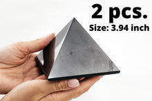 Load image into Gallery viewer, Shungite Pyramid 3.94 inch. Set of 2 pcs. Shungite Pyramids Karelian Masters
