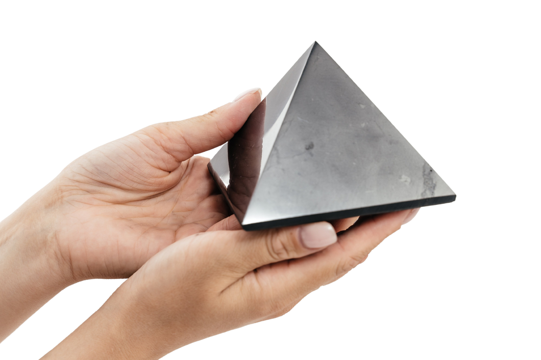 Shungite Pyramid Polished (choose size 1.18 inch - 5.9 inch) Shungite Pyramids Karelian Masters