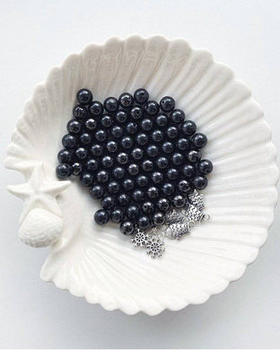 Polished Shungite Beads 10 mm (0.4 inches) Shungite Beads Karelian Masters