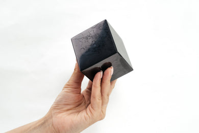 Shungite Cube 50 mm (2 inch.) Polished Shungite Cubes Karelian Masters