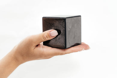 Shungite Cube 60 mm (2.36 inch.) Polished Shungite Cubes Karelian Masters