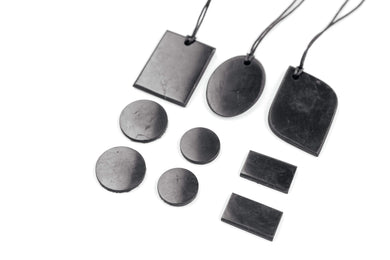 Shungite Pendants Necklace + Shungite Sticker Plates for Phone Shungite Gift Set Karelian Masters