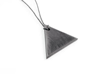 Load image into Gallery viewer, Shungite Necklace Pendants Triangle. Set 2 pcs. Shungite Pendant Karelian Masters
