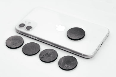 Shungite Sticker Plate fo Phone 1,18 inch. Set of 5 pcs. Shungite Plates Karelian Masters