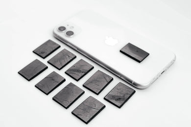 Shungite Sticker Plate for Phone 0.78 x 1.18 inch. Set of 10 pcs. Shungite Plates Karelian Masters