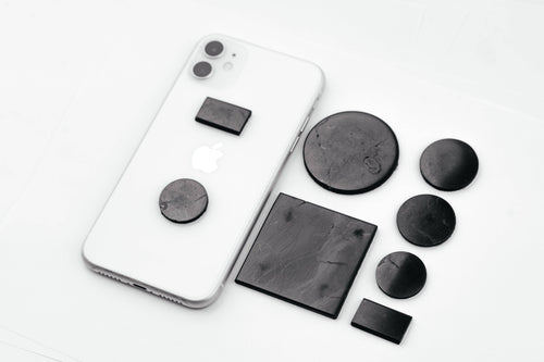 Shungite Sticker Plate for Phone. Set of 8 pcs. Shungite Plates Karelian Masters