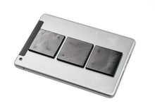 Load image into Gallery viewer, Shungite Sticker Plate square 1.97 inch. Set of 3 pcs. Shungite Plates Karelian Masters
