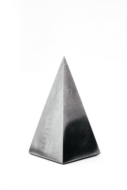 Shungite High Pyramid 3.15 inch. Polished Shungite Pyramids Karelian Masters