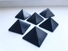 Load image into Gallery viewer, Shungite Pyramid 1.18 inch. (3 cm). Set of 6 pcs. Shungite Pyramids Karelian Masters

