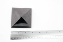 Load image into Gallery viewer, Shungite Pyramid 3.94 inch. 10 cm. 5 pcs. + Shungite Pyramid 2.76 inch. 7 cm. 5 pcs. Set Shungite Pyramids Karelian Masters
