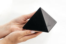 Load image into Gallery viewer, Shungite Pyramid 3.94 inch. (10 cm). Set of 4 pcs. Shungite Pyramids Karelian Masters
