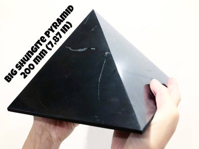 Shungite Pyramid 7,84 inch | 200 mm Shungite Pyramids Karelian Masters