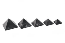 Load image into Gallery viewer, Shungite Pyramid Unpolished 2 inch. Set of 4 pcs. Shungite Pyramids Karelian Masters
